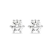 Earrings Ama in White Gold Diamante Lab Grown AMA-OR-104-8-1-1-2.06